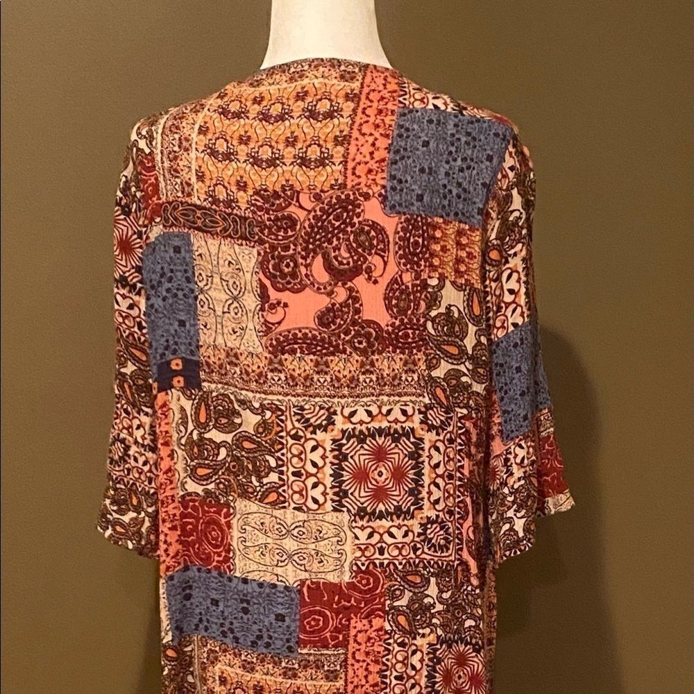L Love Multi Pattern Cardigan Size Large - Picture 2 of 10